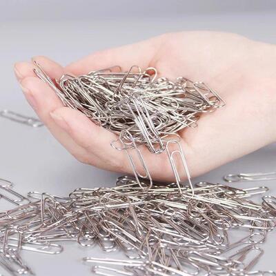 500/300/100/50PCS Metal Silver Paper Clips for Paperwork Sta