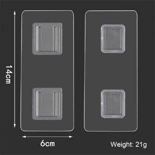 1pcs Double-Sided Hooks Strong Adhesive Transparent