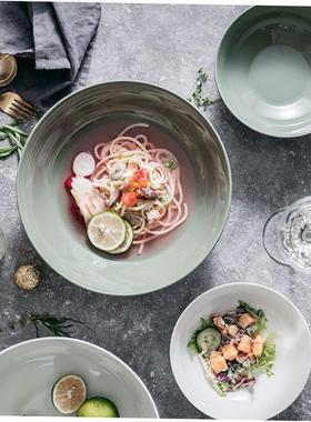 Ceramic large salad bowl, pasta dish, restaurant tableware