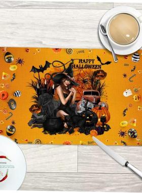 Halloween printed insulated placemats are hot and oil-proof