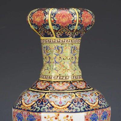 Vase Jingdezhen Ceramics Decoration Package Enamel Bulbous