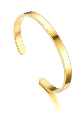 Luxury Fashion Stainless Steel Cuff Bracelet for Men Couples