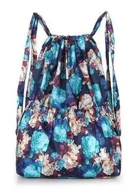 Outdoor New Flower Cloth Bundle Pocket Backpack Sports Backp