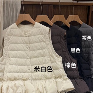 museguhui/木色古汇6130#休闲时尚百搭纯色下裙摆羽绒服