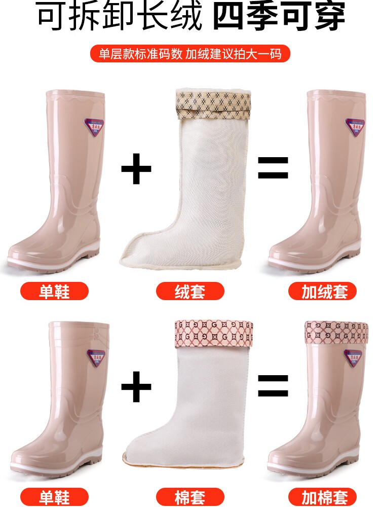 RAIN BOOTS WOMENS HIGH LONG TUBE MEDIUM SHORT TUBE LOW TUBE FASHION LADIES WORK WATER SHOES NON-SLIP WATERPROOF RAIN BOOTS WATER BOOTS