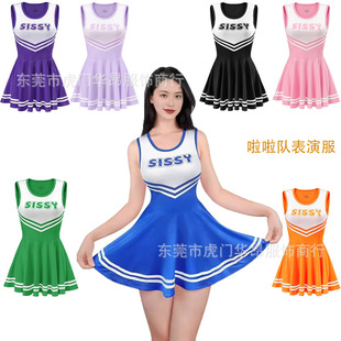 足球篮球SISSY女式柔软无袖紧身迷你连衣裙啦啦队表演服