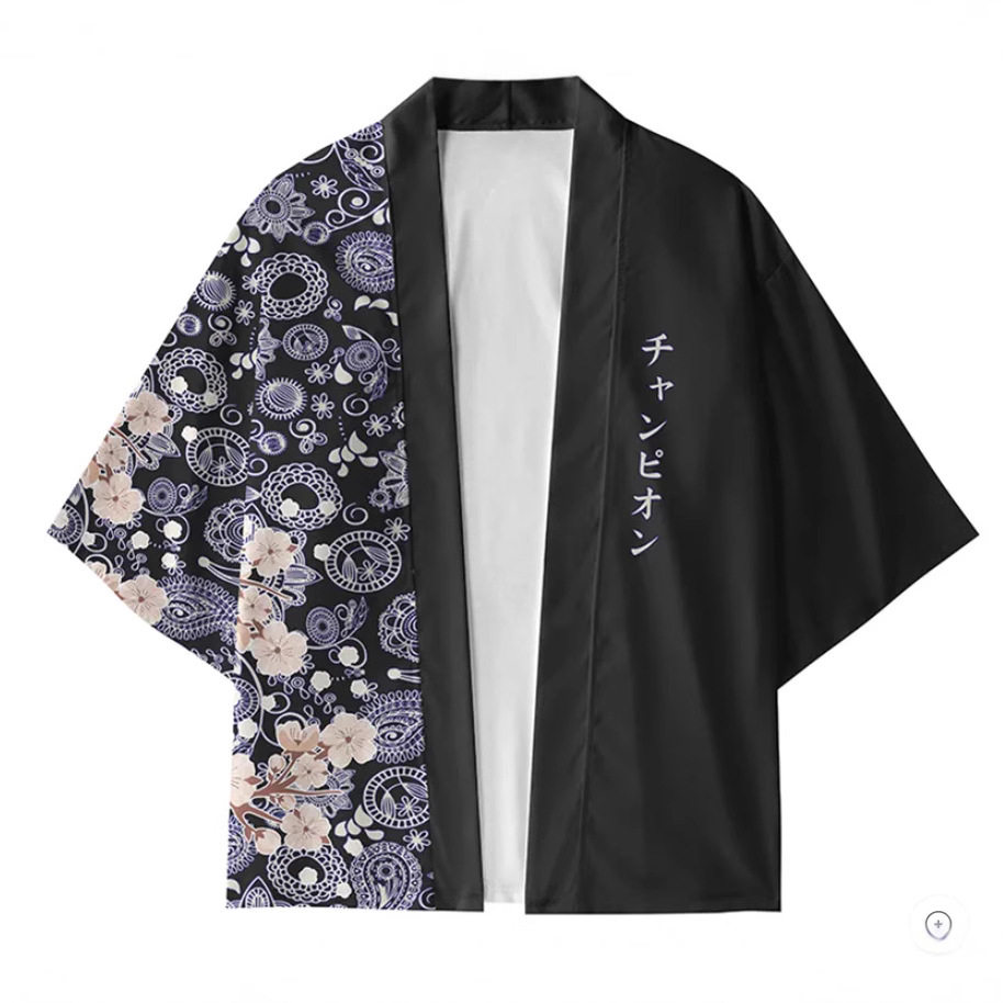来图来样浮世绘开衫和服披风夏季休闲日常居家睡袍日式七分袖