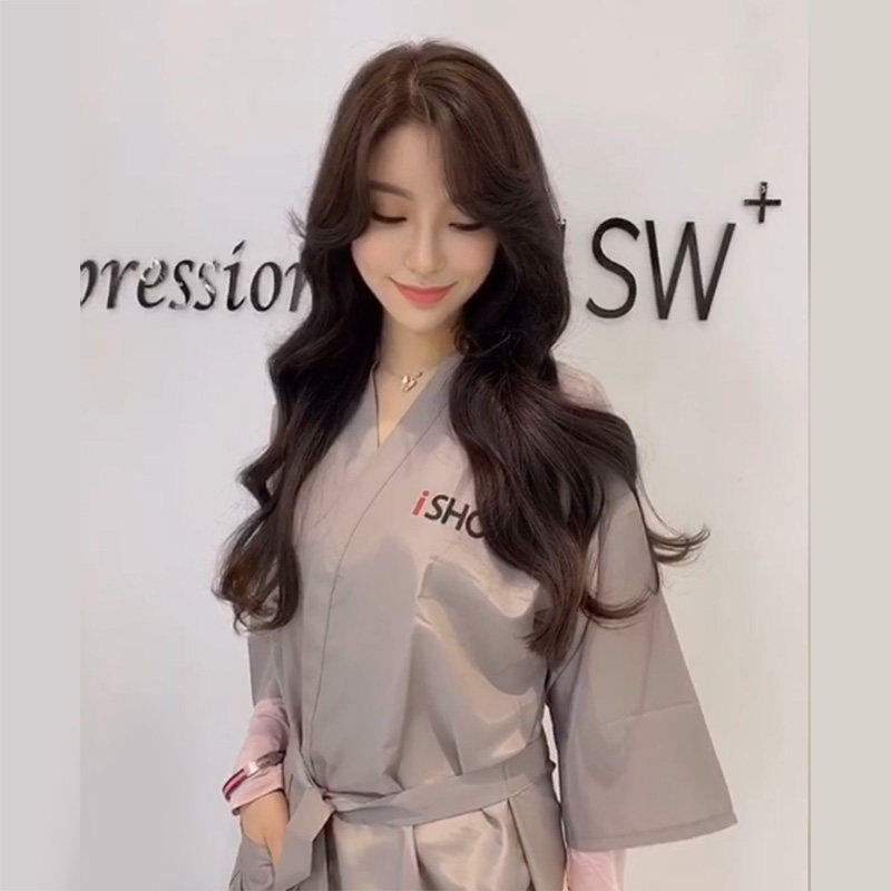 美容院客袍理发店客服剪发和服发廊高档染发顾客服美容院顾客防水