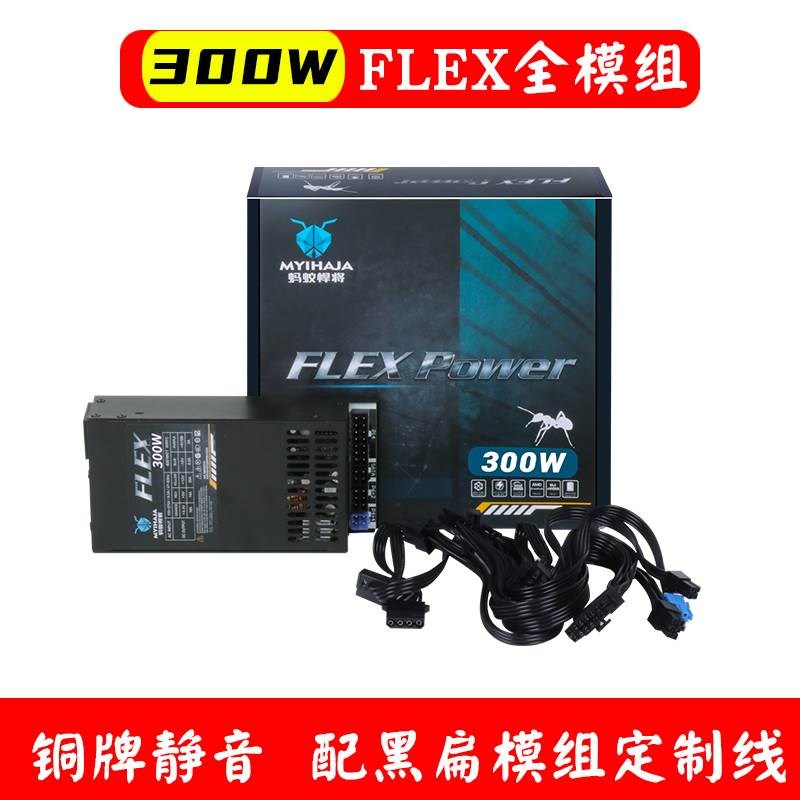 静音FLEX小1U全模组电源500W 600 400 700W独显itx小机箱电源