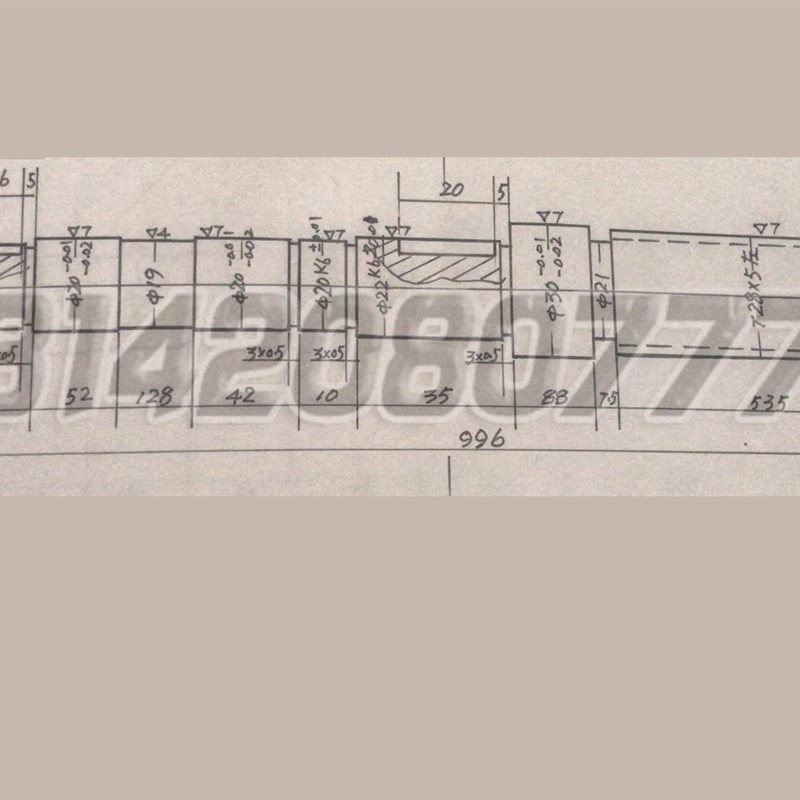 广州第三机床CW6163/CW6180B机床丝杆配件中丝杆 T型丝杆