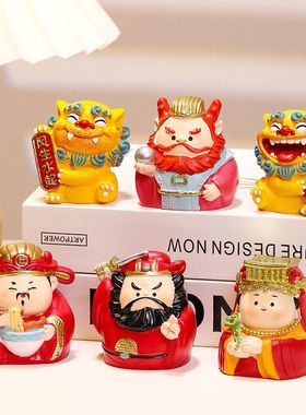 钟馗防小人小神仙摆件创意妈祖办公工位桌面情绪稳定小摆件车饰品