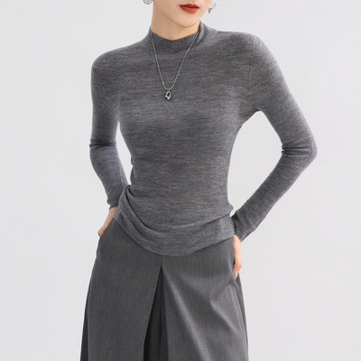 半高领扬子纱羊毛打底衫软糯针织