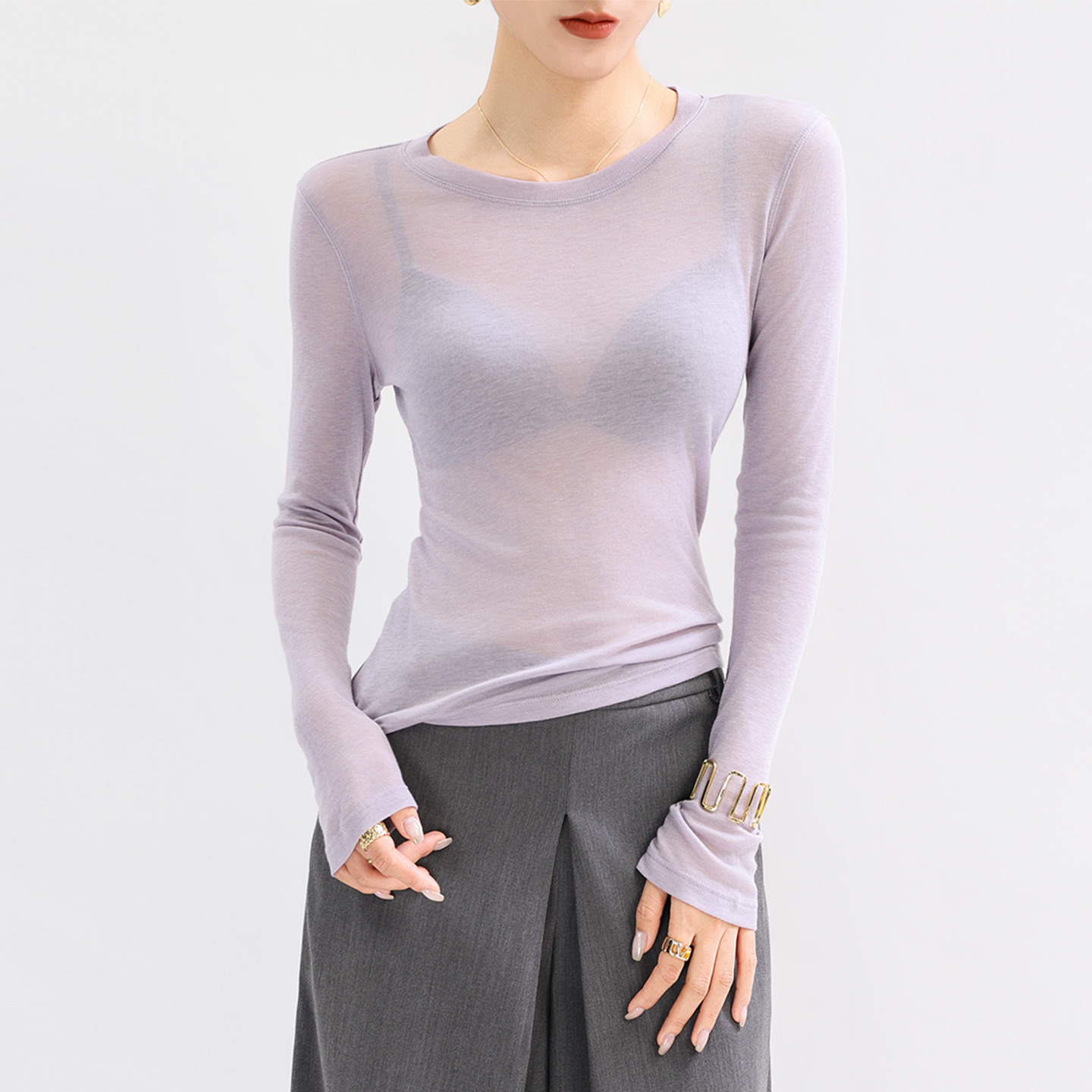 内搭可外穿打底衫秋冬修身上衣