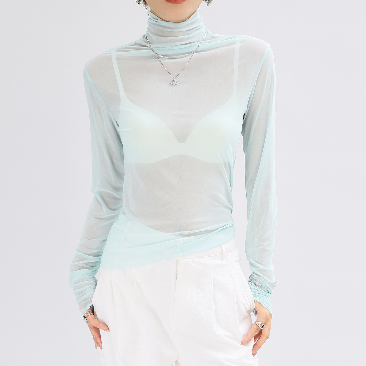 高领打底衫女长袖内搭时尚洋气