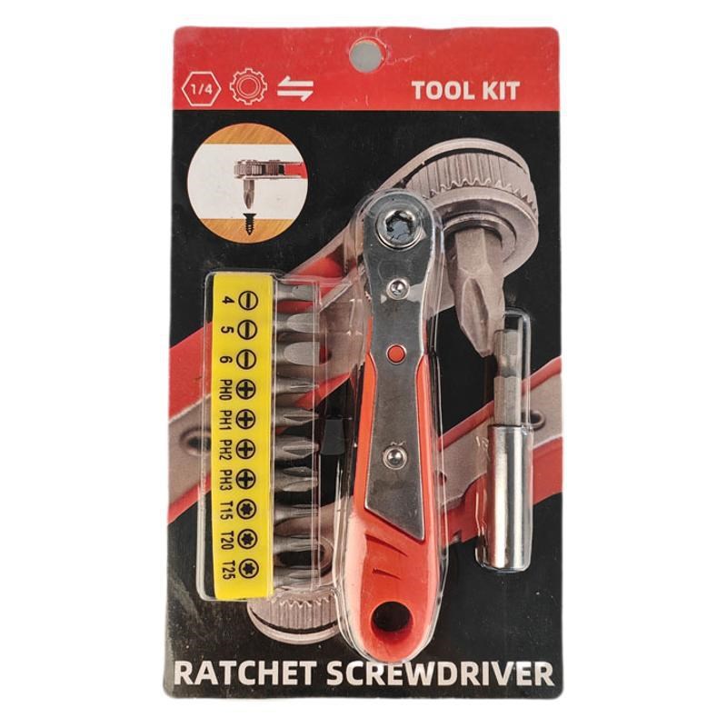 36齿棘轮螺丝刀正反转拐弯扳手狭小空L间批头套筒家用维修工具