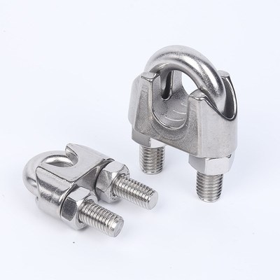 304不锈钢钢丝绳卡头收紧器配件弹簧锁扣黑X色拉紧器吊环