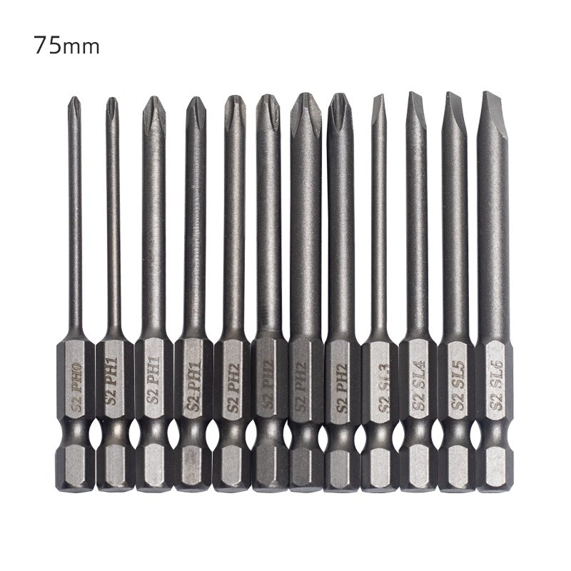 8pcs10pcs 50mmS2内六角批头套装1.5-1U2带磁批头内六角