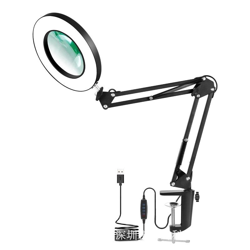 折叠放大镜台灯珠宝美容美甲美睫刺纹绣老人阅读电子线路板维修灯,文具电教/文化用品/商务用品,放大镜,淘宝优惠券,粉丝福利购,淘宝优惠卷