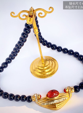 Vintage中古法国云纹琉璃项链大漏价绝版稀有全琉璃项链项链