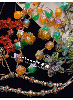 宫廷风古着胸针重工琉璃福利