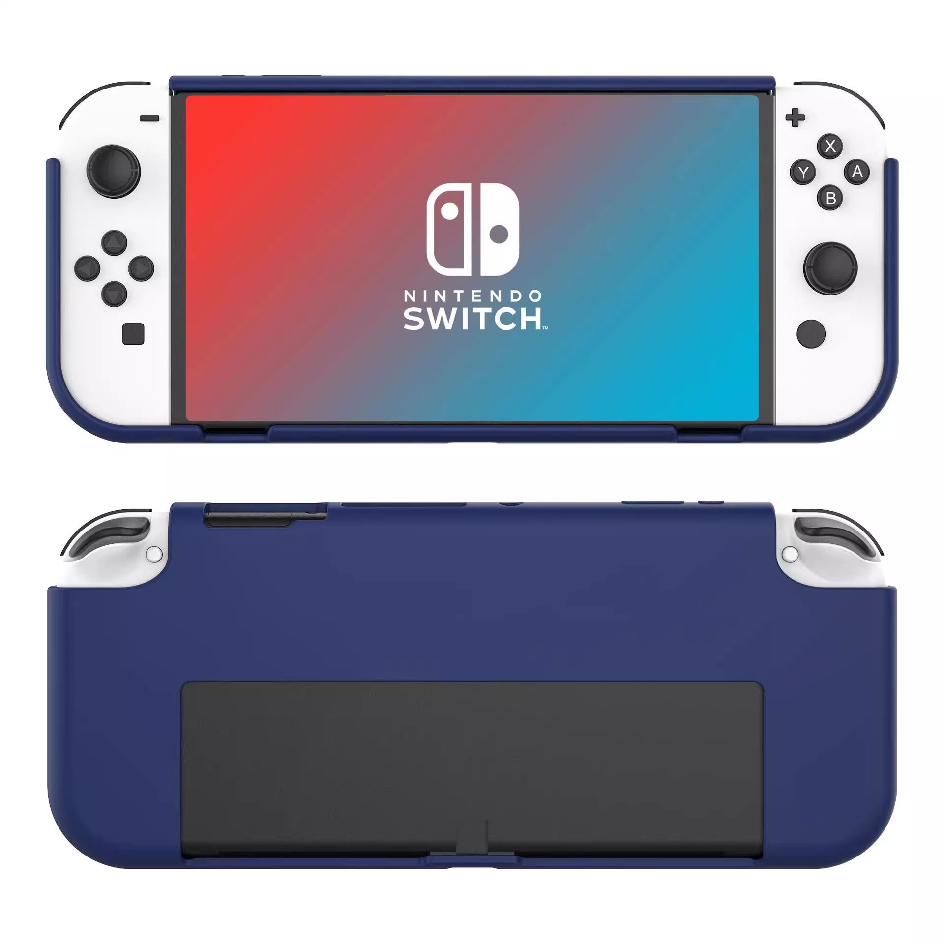 适用任天堂switcholed保护壳switch手柄套oled硅胶ns游戏机主机硬壳一体配件收纳包-封面