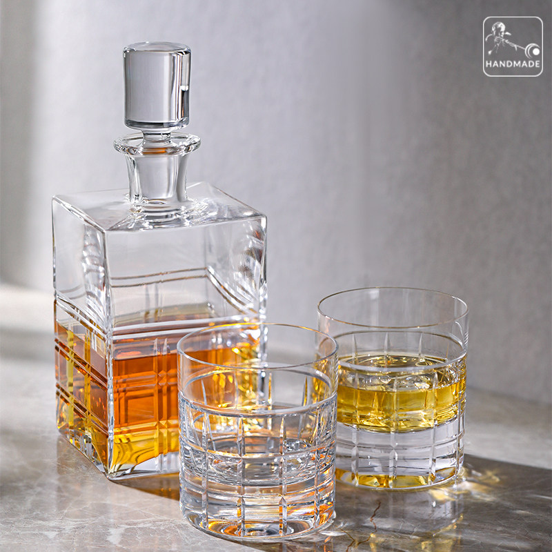 Krosno波兰进口手工水杯玻璃杯威士忌洋酒杯酒樽分酒器套装送礼