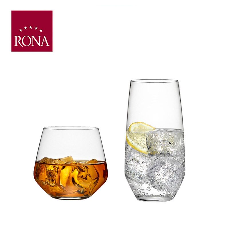RONA洛娜捷克进口水晶玻璃杯威士忌杯 简约轻奢洋酒杯 水杯牛奶杯
