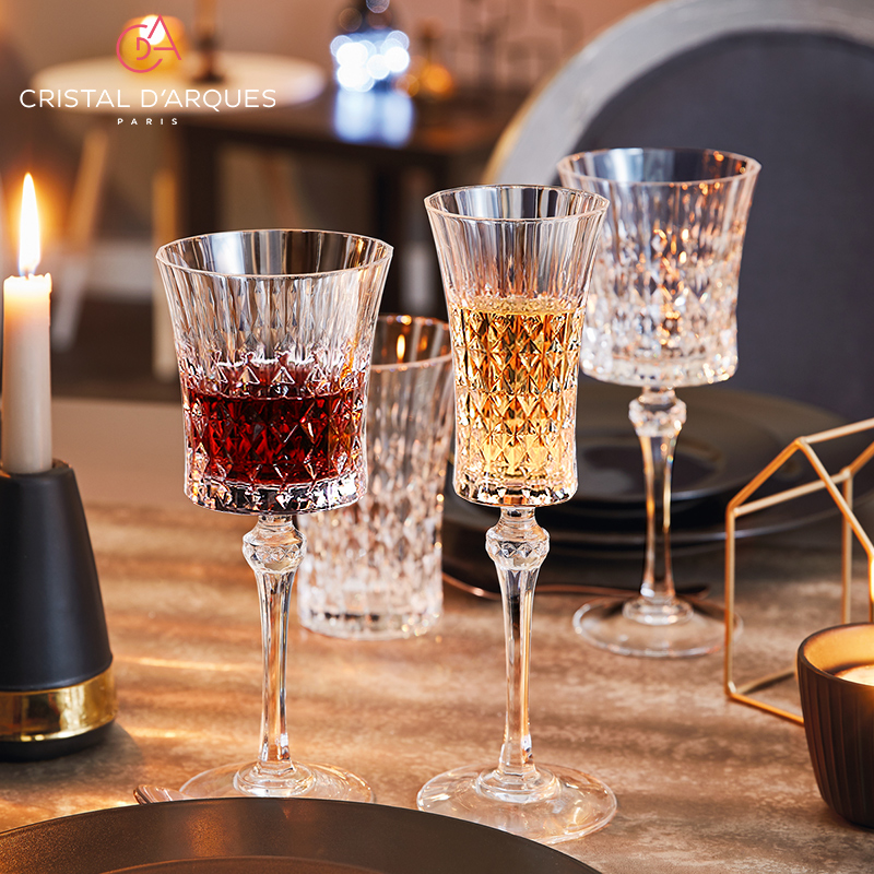 法国进口CDA红酒杯欧式高档复古水晶玻璃高脚香槟白葡萄酒杯家用