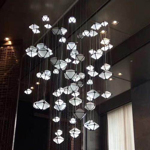 非标工程吊灯厂家创意亚克力前台装饰灯具酒吧灯具会所个性造型灯