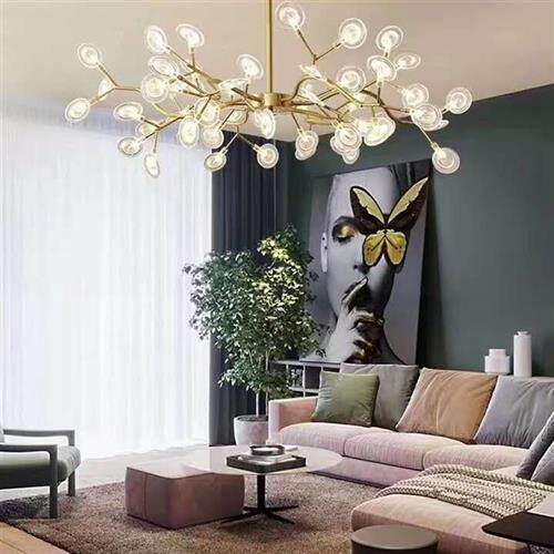 客厅吊灯北欧现代简约led主卧室餐厅灯ins萤火虫灯具走廊ins风