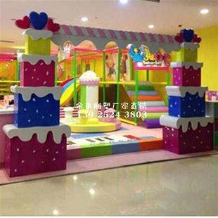 儿童乐园卡通玻璃钢门头雕塑蛋糕主题大型拱门彩色雪糕主题乐园