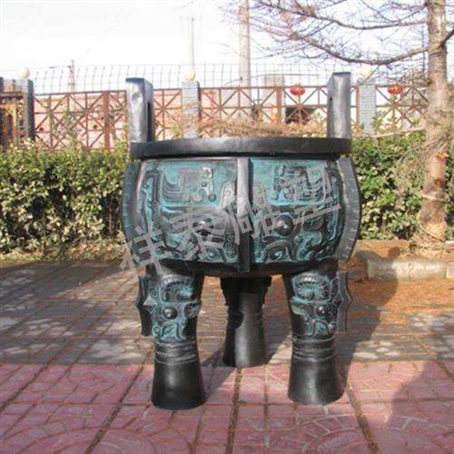 大型铸铜纯铜司母戊鼎长方形鼎圆鼎三足鼎广场开业摆件