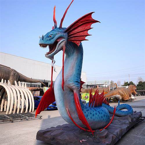 大型仿真模型乐园展览景区主题公园户外景观海妖龙电动制作厂家