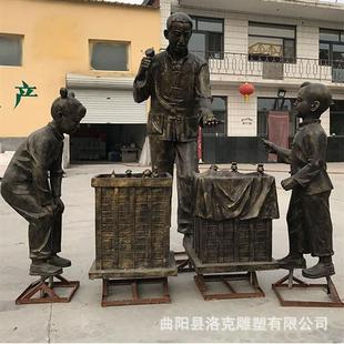 玻璃钢仿铜雕民俗街头卖艺跳舞人物少数民族步行商业街头雕塑摆件