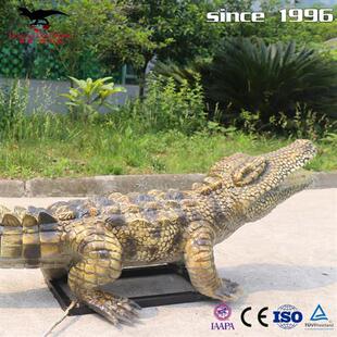 仿真爬行动物鳄鱼加厚硅胶海绵防水功能陆地水域双栖动物模型
