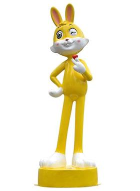 户外大型卡通网红兔子雕塑玻璃钢美陈售楼部景观装饰品落地大摆件
