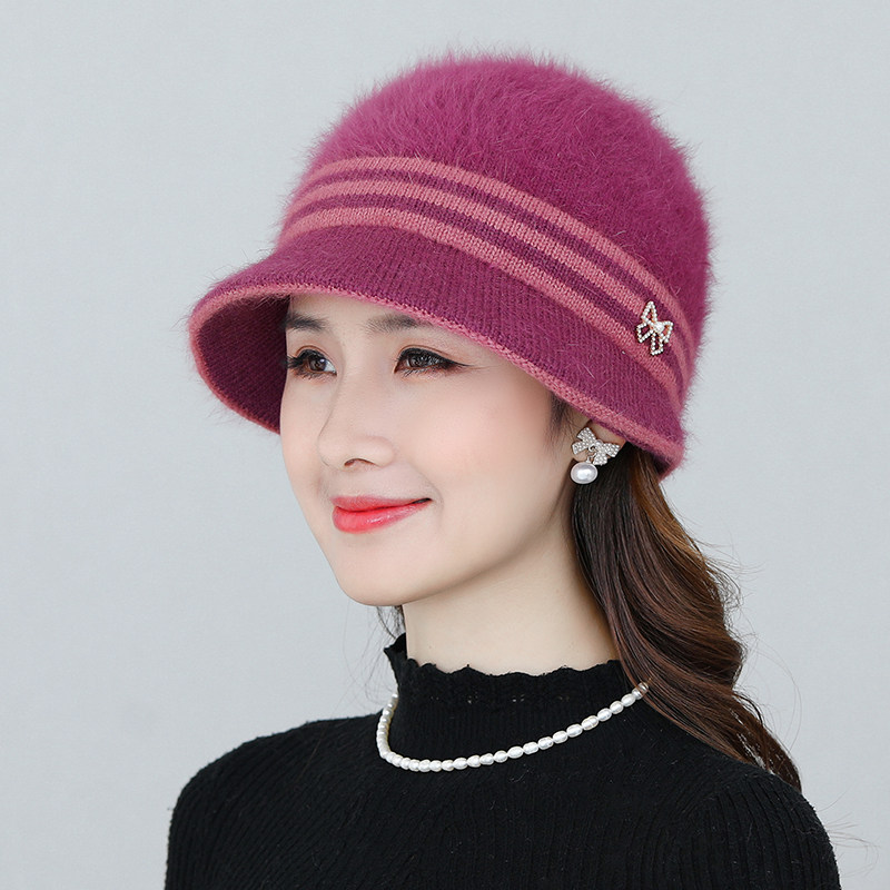 中老年人帽子女秋冬天妈妈兔毛加绒毛线帽老太太保暖盆帽针织帽棉,服饰配件/皮带/帽子/围巾,帽子,淘宝优惠券,粉丝福利购,淘宝优惠卷