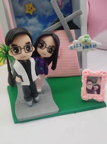 泥人真人定制照片定做Q版公仔软陶人偶手办蜡像情侣生日结婚礼物