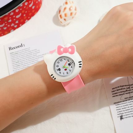 可爱卡通hello哈喽kitty猫儿童拍拍手表电子表kt猫啪啪圈玩具手表