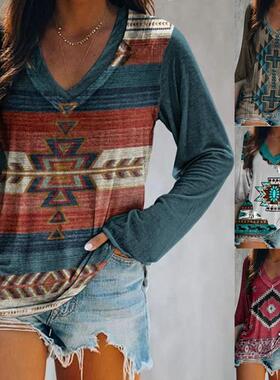 2022 Print loose women T shirt casual lady plus size tops 女