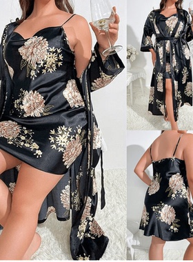 New plus size Sling Sexy Open Back Sling Sleeping Dress 睡裙