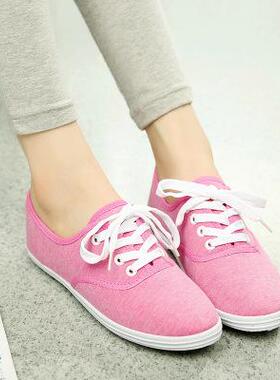women flat canvas shoes casual sneaker Size 42 帆布女鞋单鞋