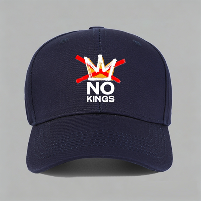 NO KINGS IN America美国不要国王抗议口号字母纯棉棒球帽鸭舌帽
