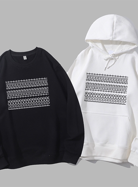 F this shit趣味纹样小心机恶搞笑字母上衣服潮圆领卫衣帽衫diy