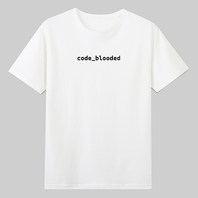 code blooded程序员理工男码农计算机编程coder短袖T恤纯棉趣味