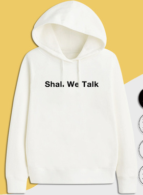 Shall We Talk 陈奕迅Eason粉丝应援团字母印花纯棉连帽衫卫衣