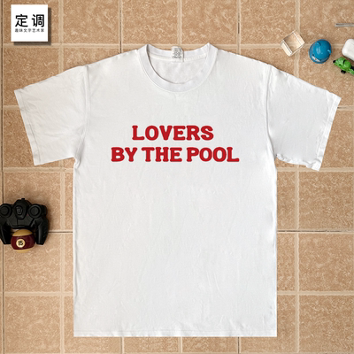 lovers by the pool金钟仁EXO短袖T恤夏季纯棉半袖潮小众设计男女