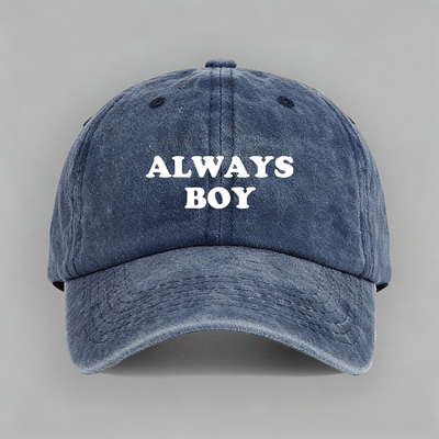 always boy 明星字母印花男人至死是少年棒球鸭舌帽子