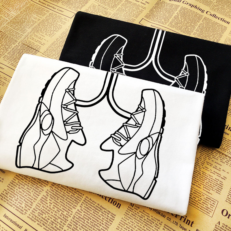 跑鞋肺运动个性创意趣味短袖定制t恤印图案纯棉马拉松跑步服装diy