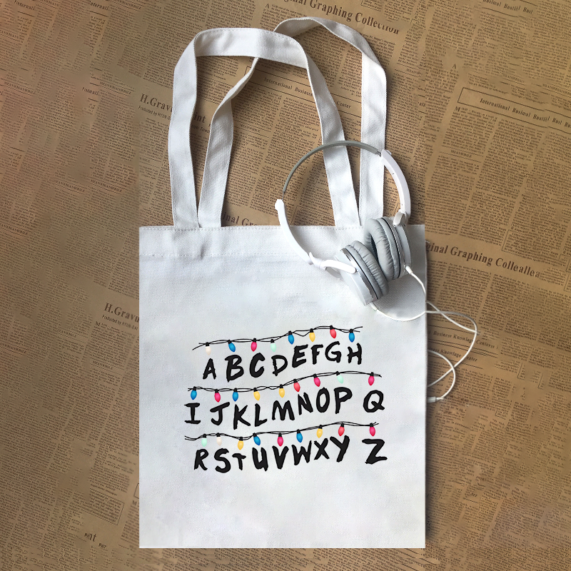 ABCD26个英文字母Stranger Things怪奇物语高质量帆布包